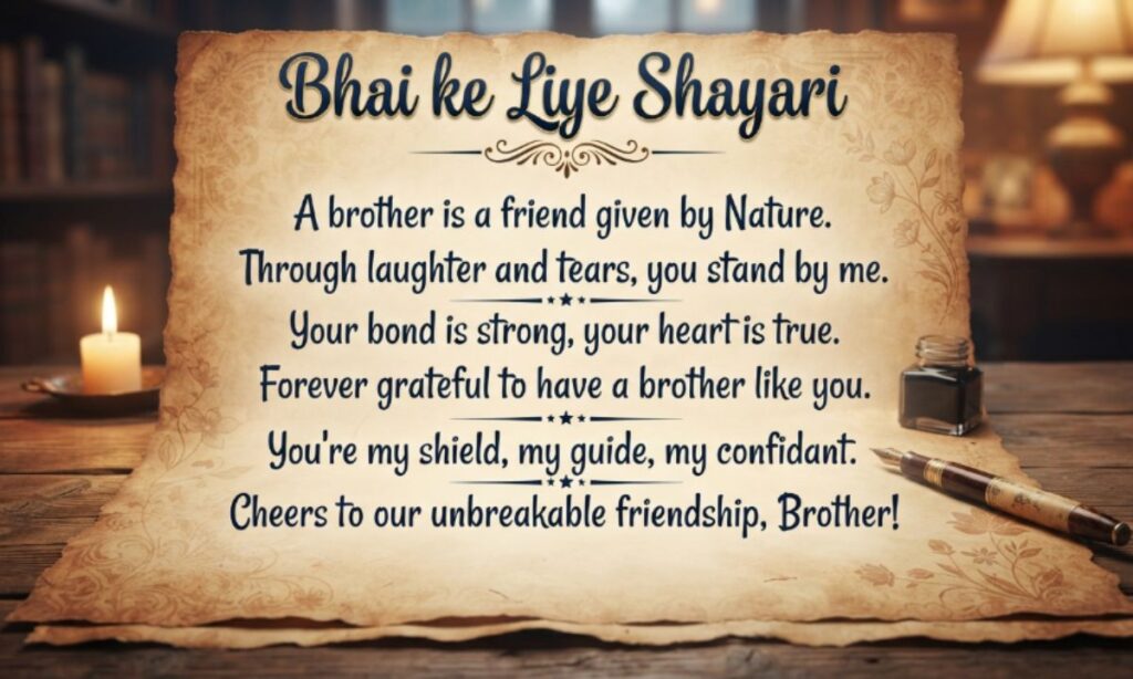 Bhai ke Liye Shayari in English