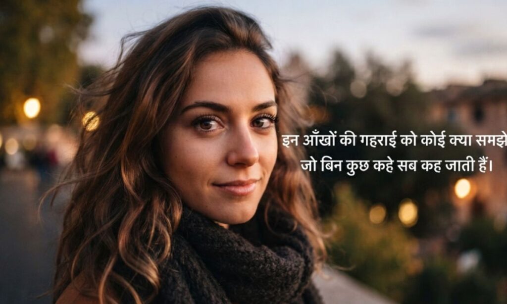 2 Line Shayari on Eyes in Hindi