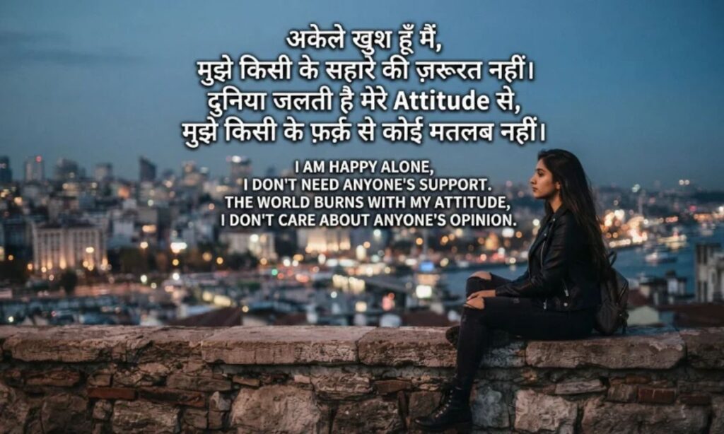 Alone Girl Attitude Shayari