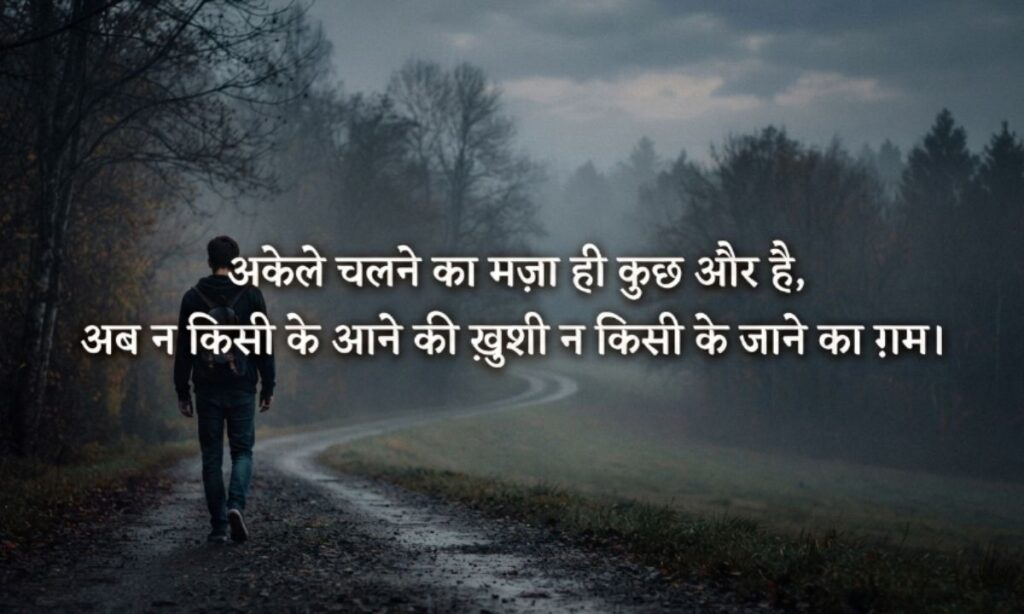Alone Shayari 2 lines in Hindi