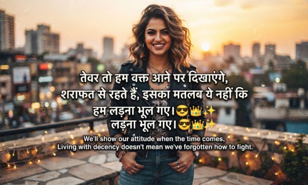 Attitude shayari for girls with emoji