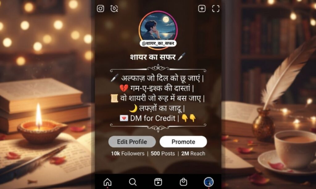 Best bio for instagram shayari page in hindi