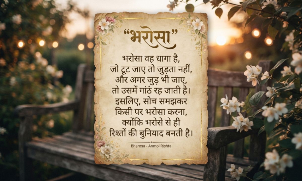 Bharosa Shayari in Hindi