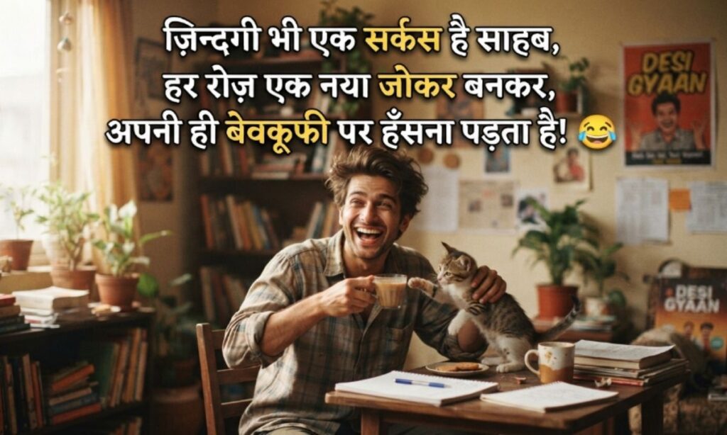 Comedy shayari in hindi on life