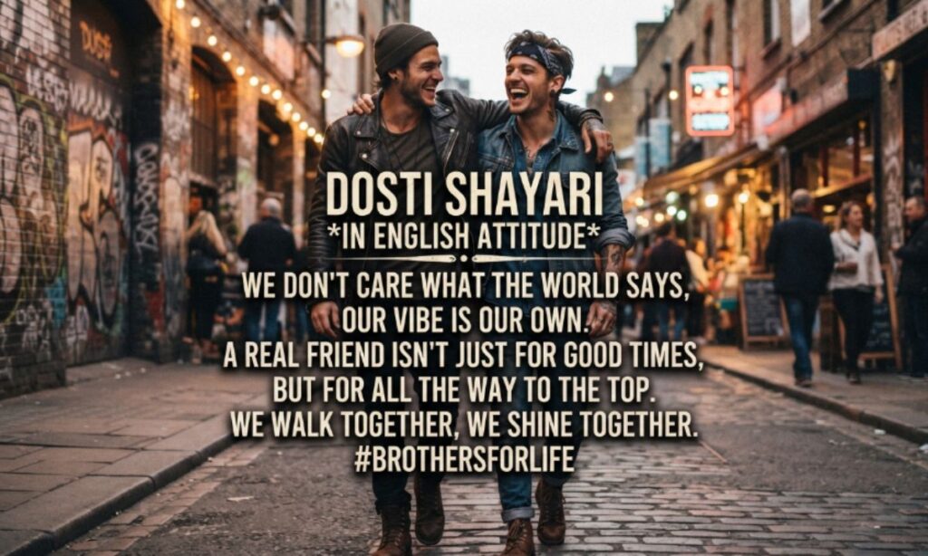 Dosti Shayari in English Attitude