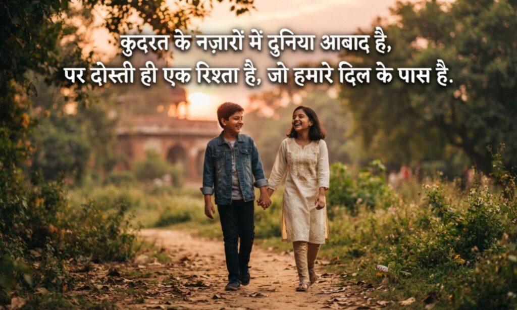 Dosti shayari in hindi 2 line text