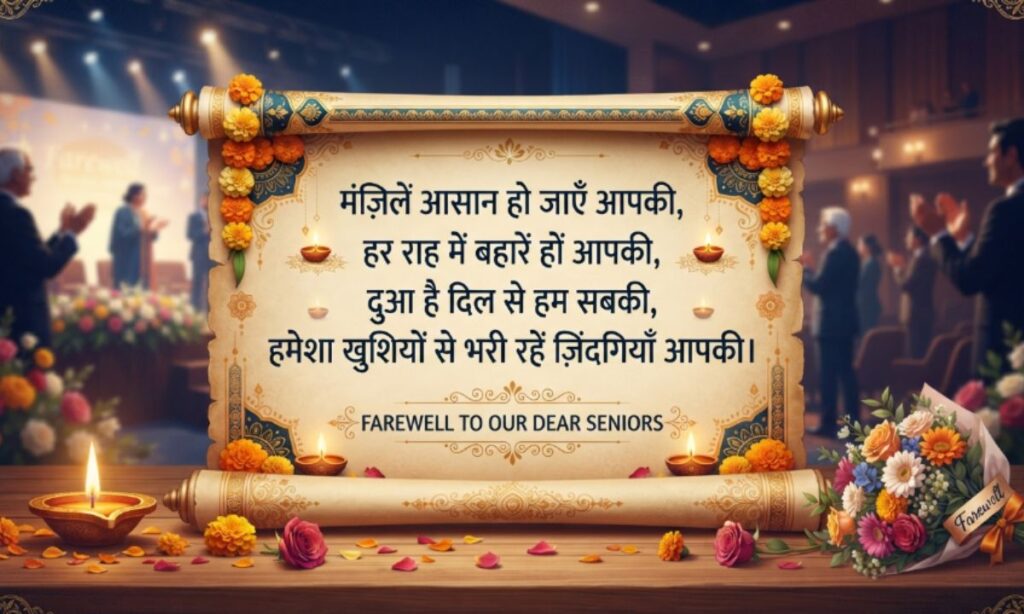 FAREWELL SHAYARI FOR SENIORS IN HINDI