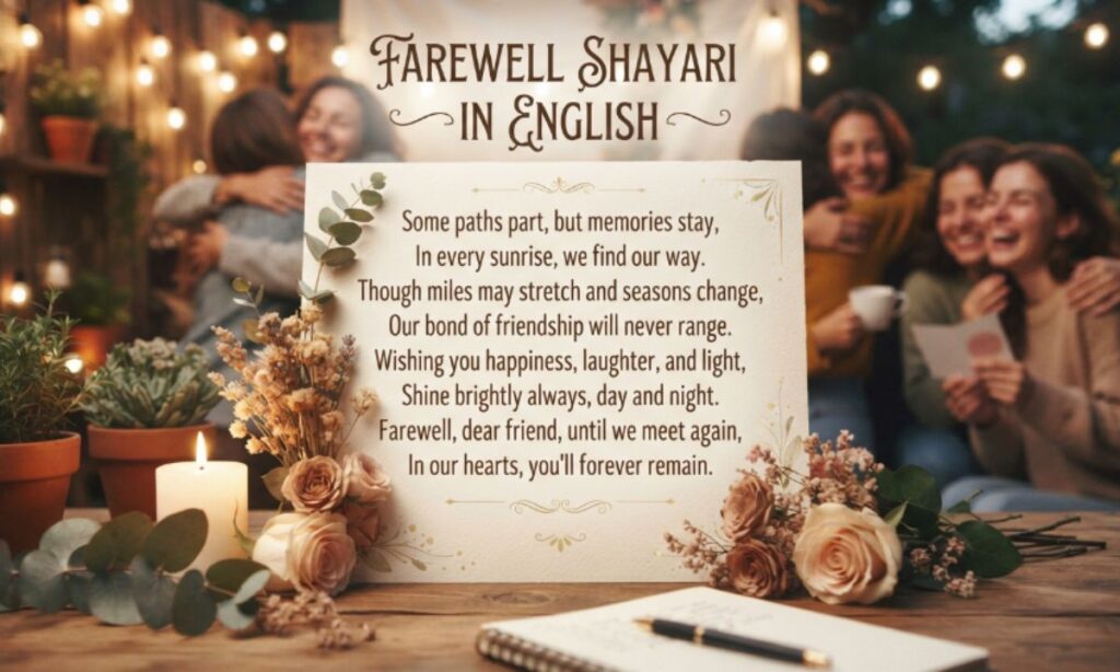 FAREWELL SHAYARI IN ENGLISH