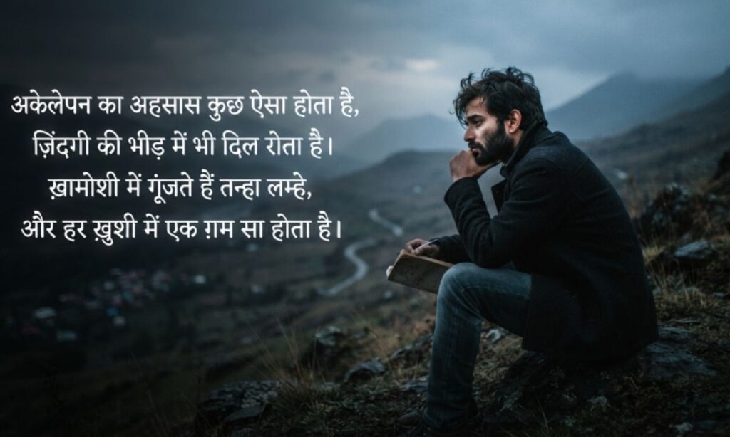 Feeling alone sad shayari in hindi
