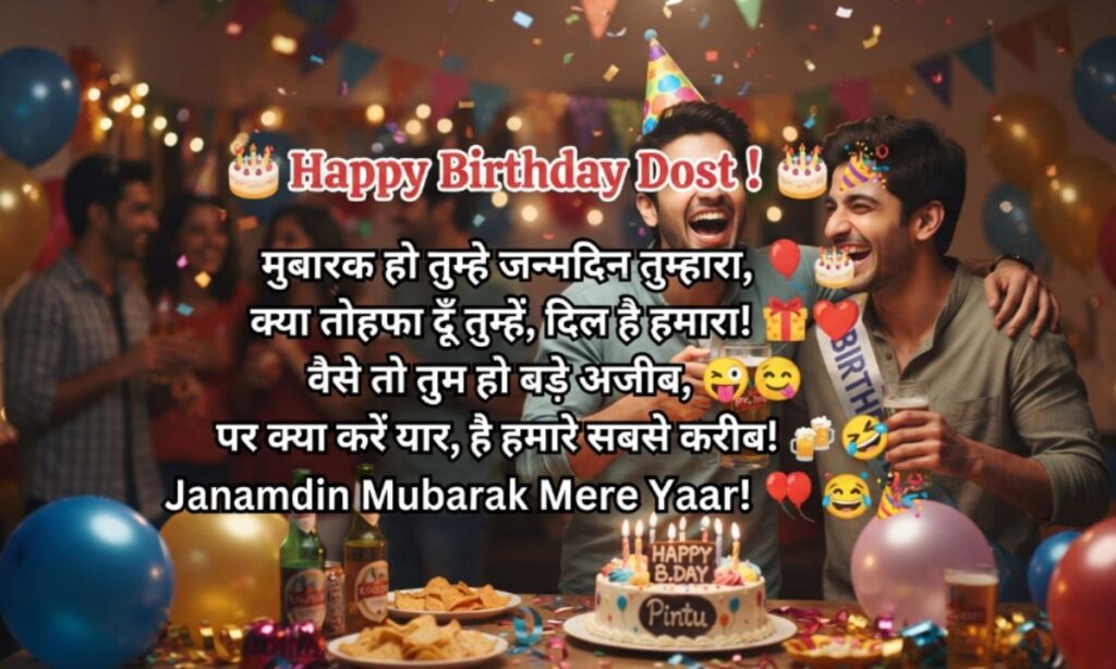 Funny Birthday Shayari for Friend