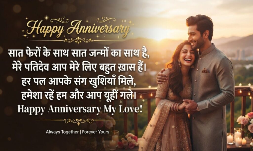 Happy Anniversary Shayari for Husband in Hindi