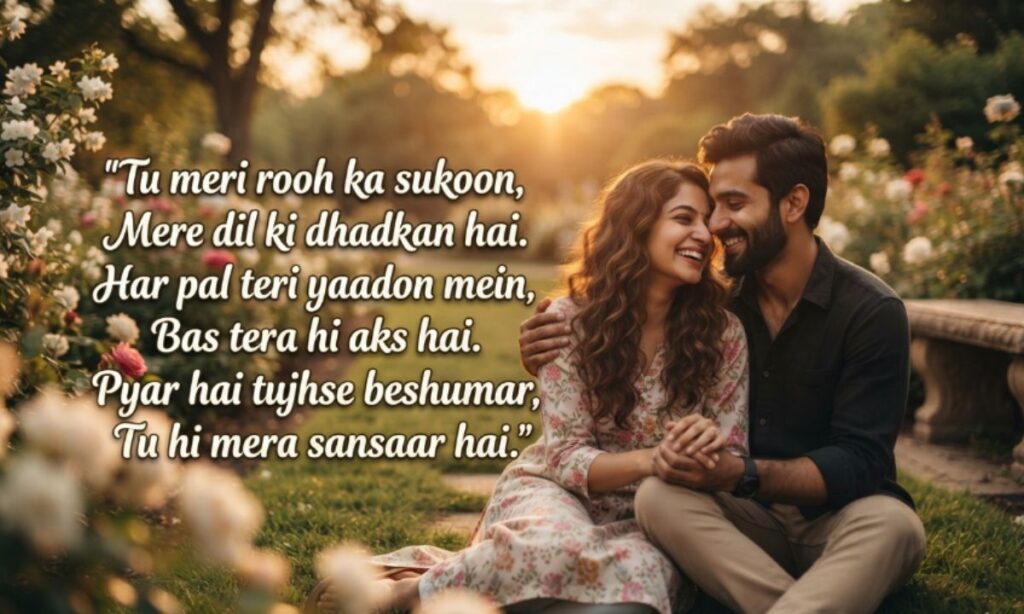 Hindi love shayari in english