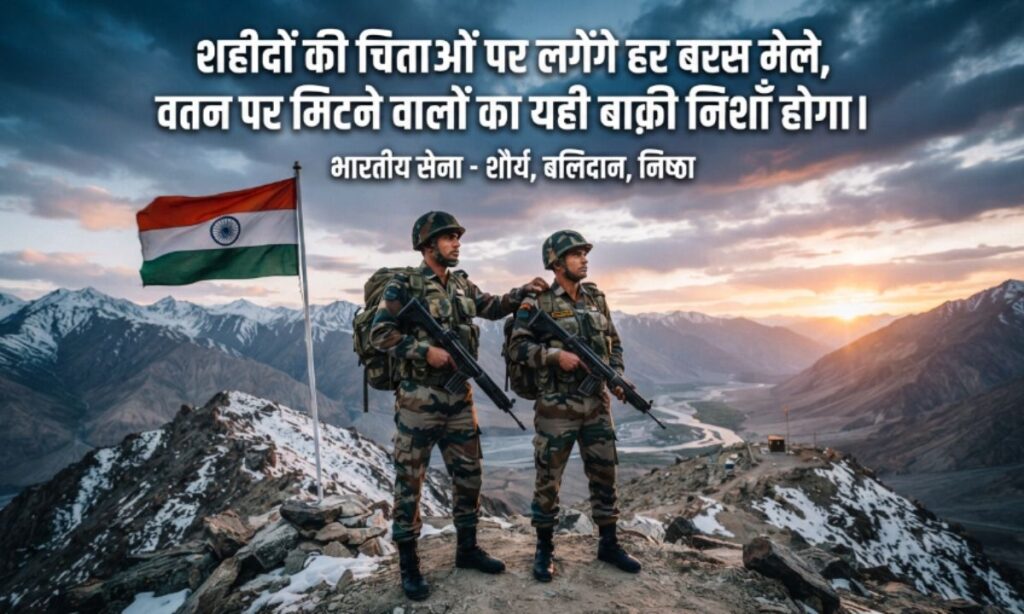 Indian Army Shayari 2 line