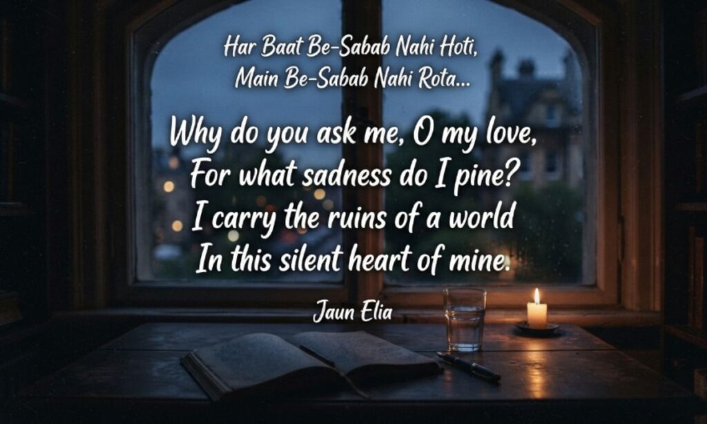 Jaun Elia Shayari in English