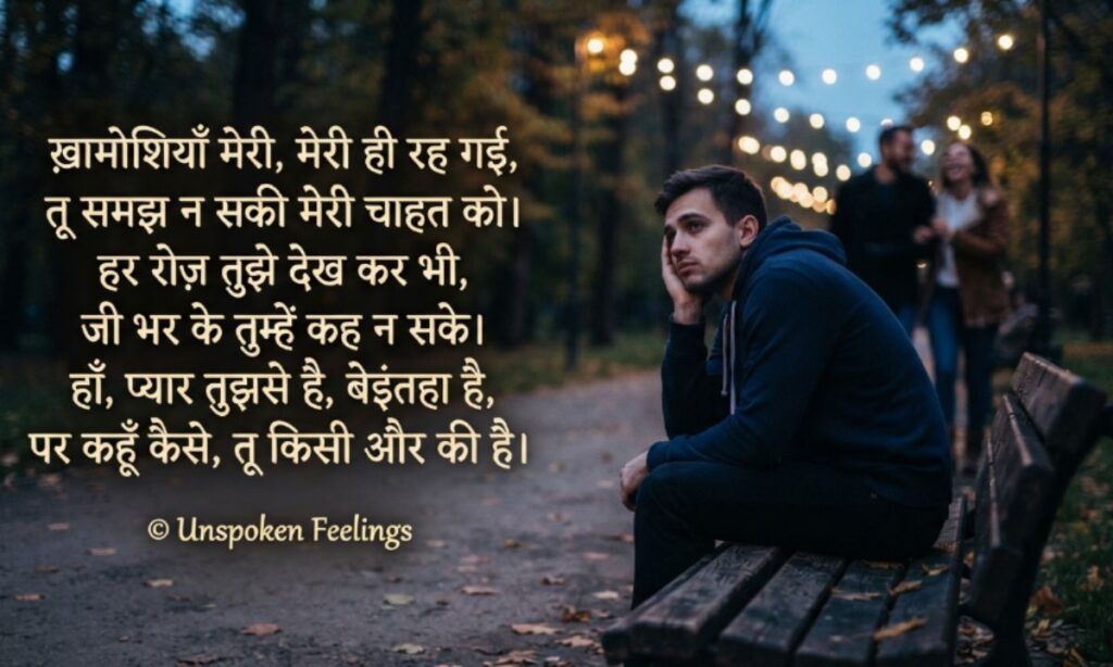 One sided love shayari copy and paste hindi