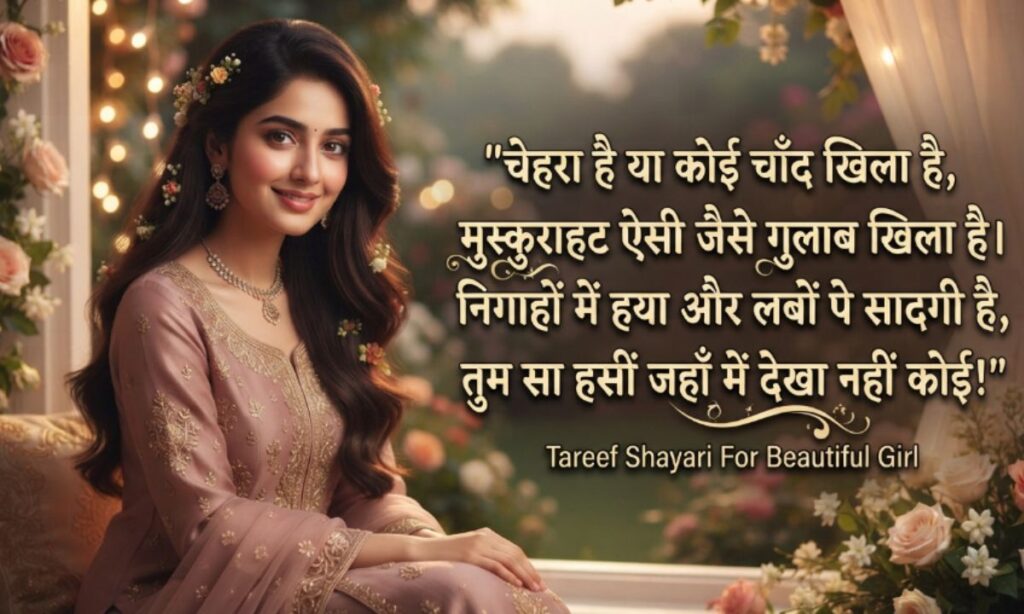 Tareef Shayari For Beautiful Girl In Hindi