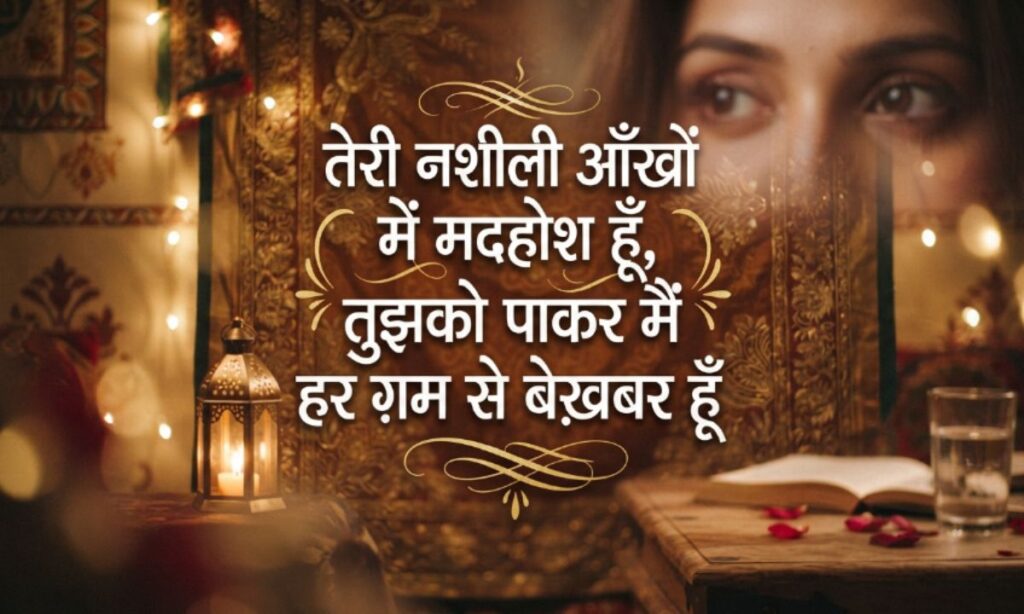 Teri Nashili aankhen Shayari in Hindi