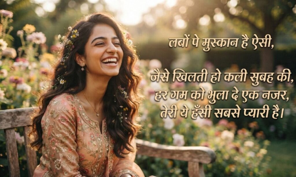 shayari on beautiful girl smile