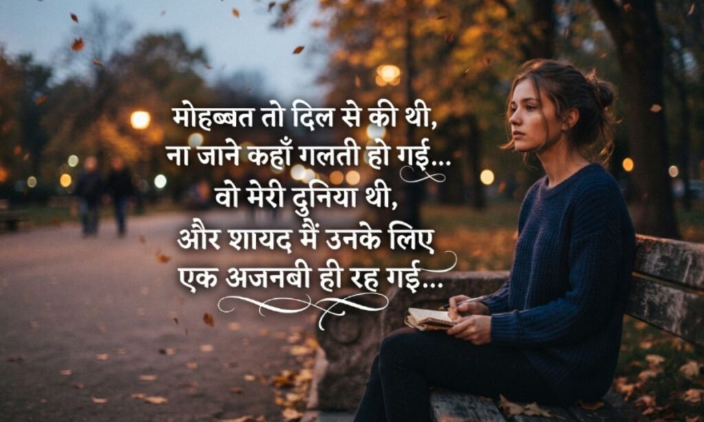 दिल छू लेने वाली एकतरफ़ा मोहब्बत शायरी