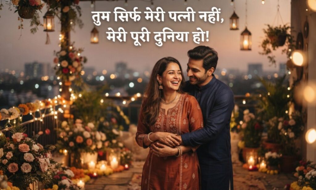 2-Line Love Shayari in Hindi for Wife