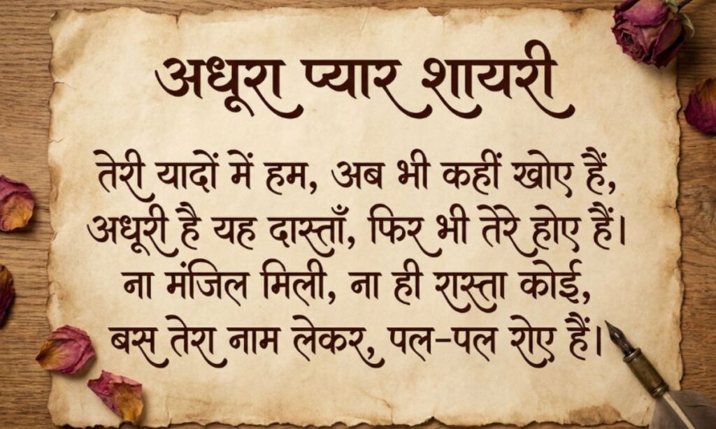 Adhura Pyar Shayari