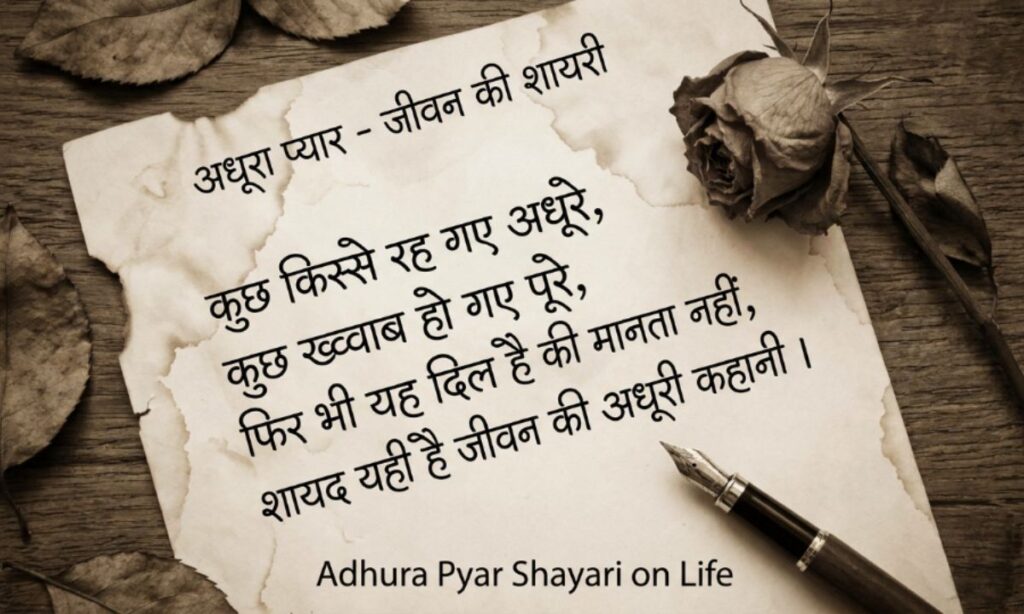 Adhura Pyar Shayari on Life
