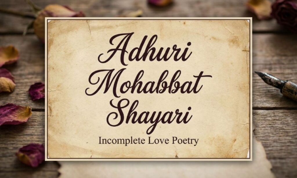 Adhuri Mohabbat Shayari in English