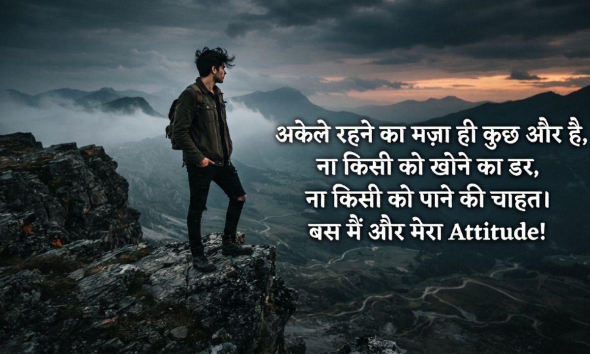 Alone Attitude Shayari in Hindi