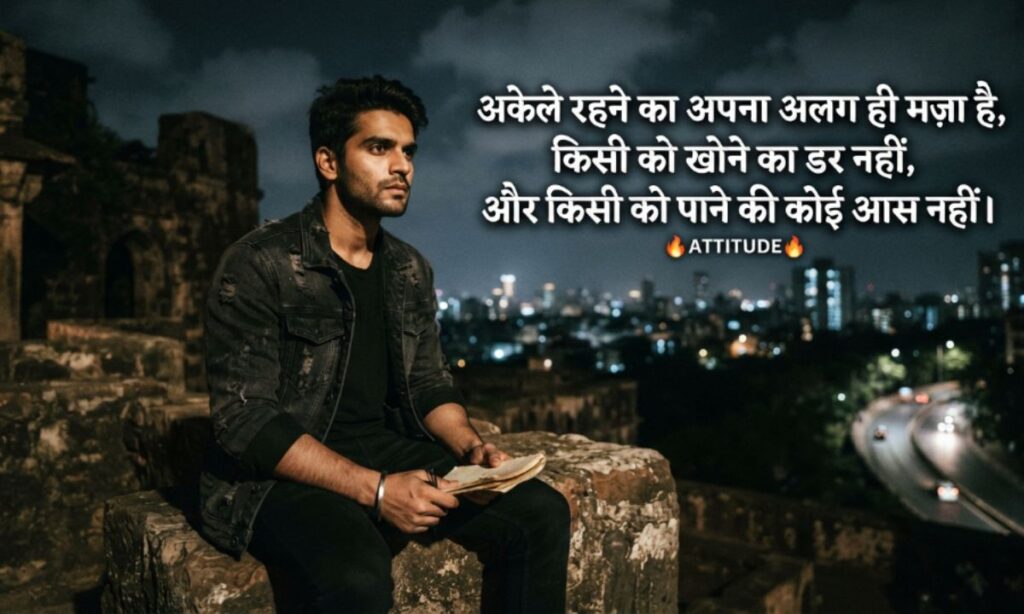 Alone attitude hindi shayari