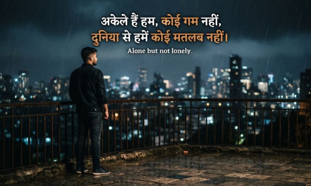 Alone attitude shayari for boy