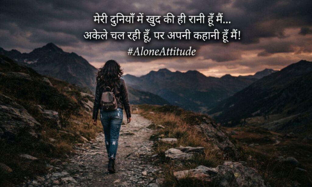 Alone attitude shayari for girl