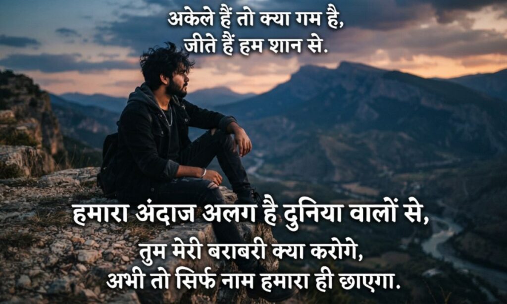 Alone boy attitude shayari in hindi