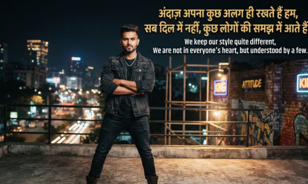 Attitude Shayari English to Hindi