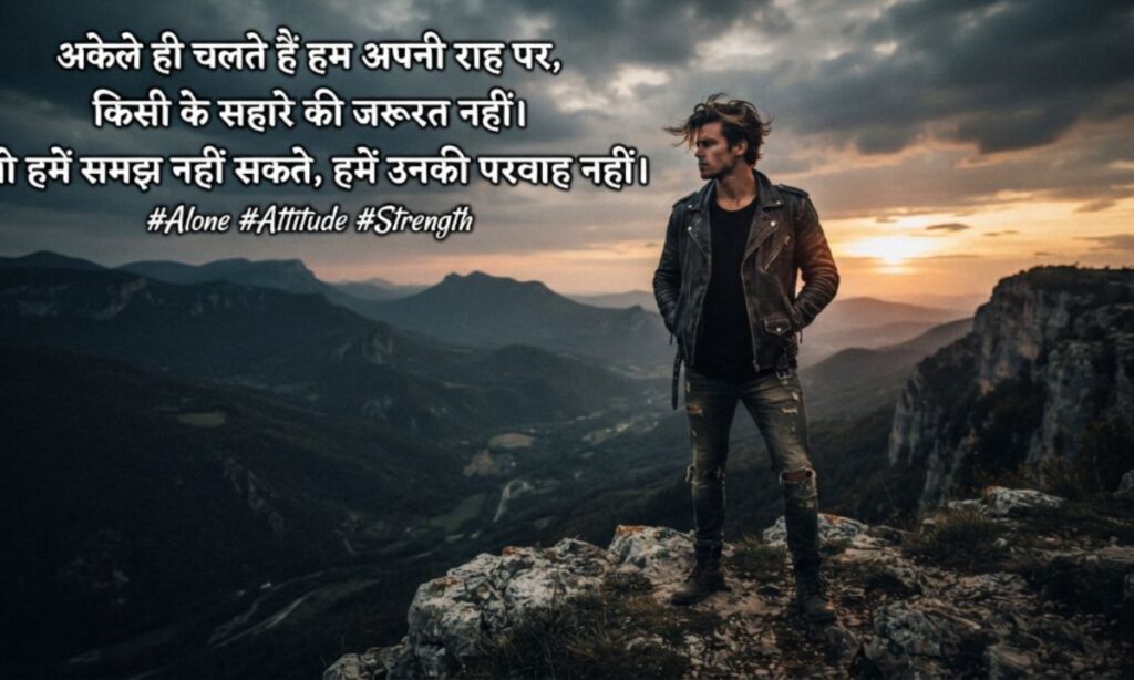Attitude alone shayari