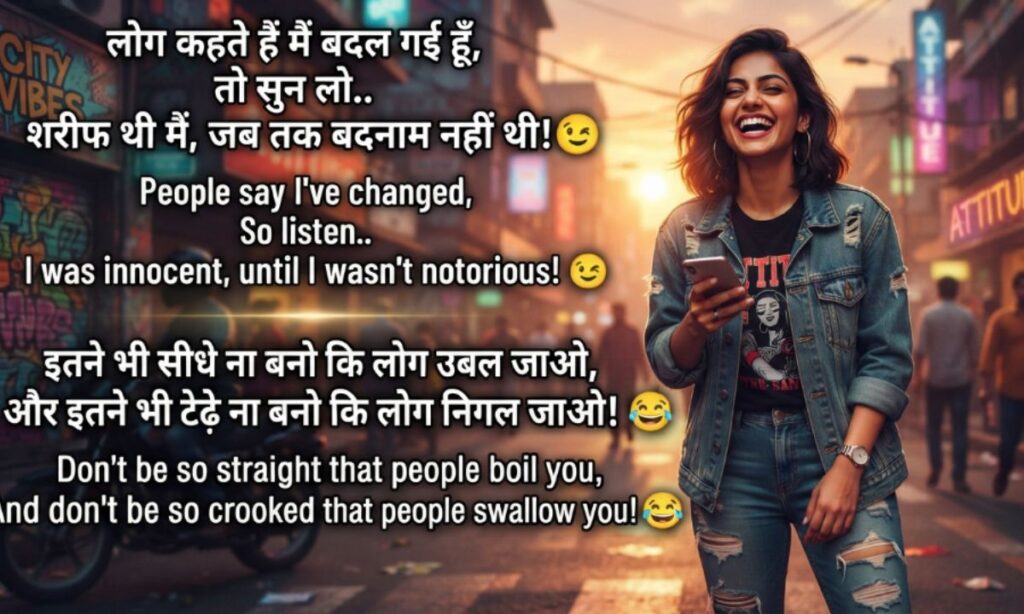 Best Attitude and Comedy Hindi to English Shayari