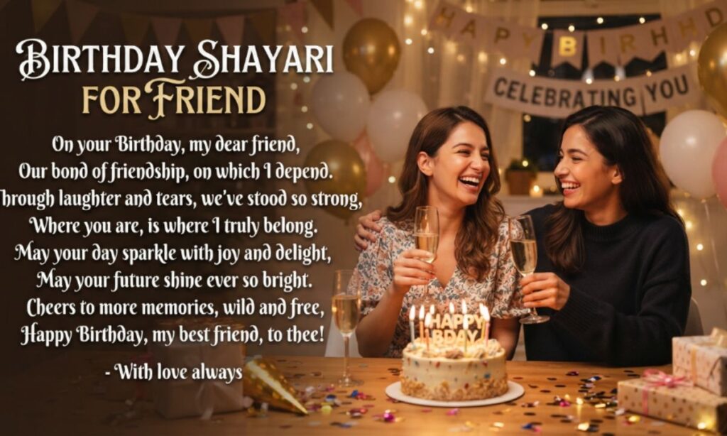 Birthday Shayari for Friend in English