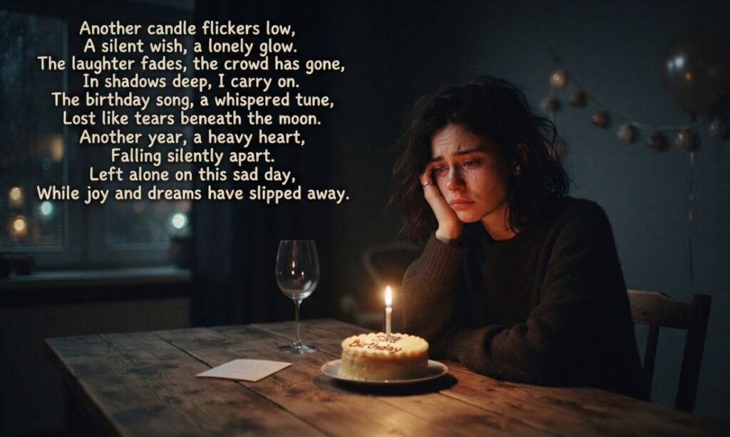 Birthday sad shayari in English