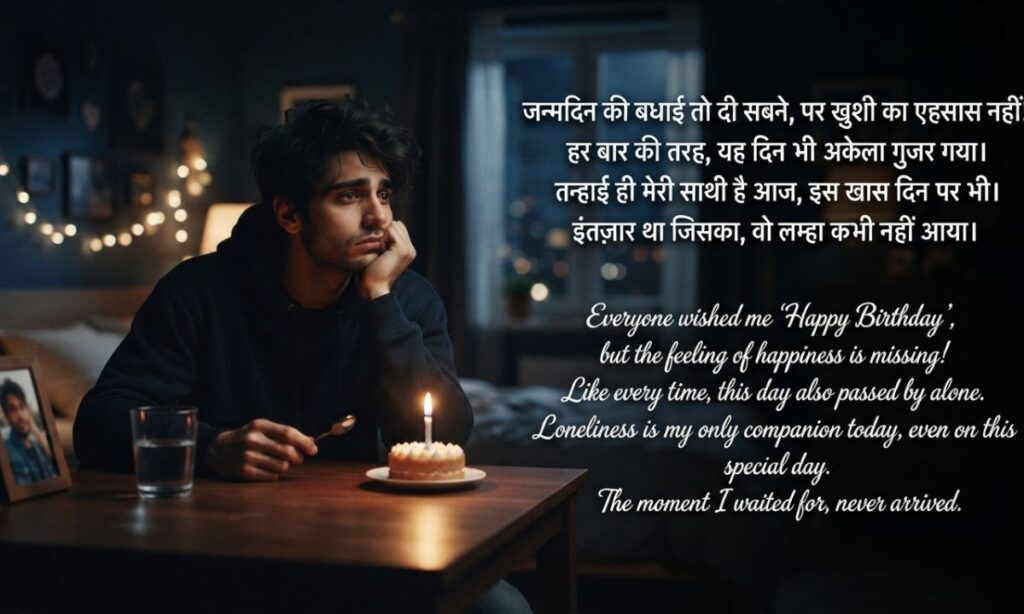 Birthday sad shayari in hindi english