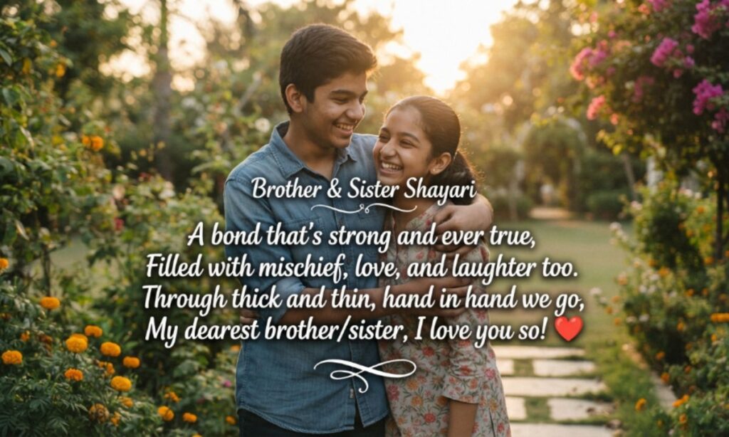 Brother and Sister Shayari in English ❤️