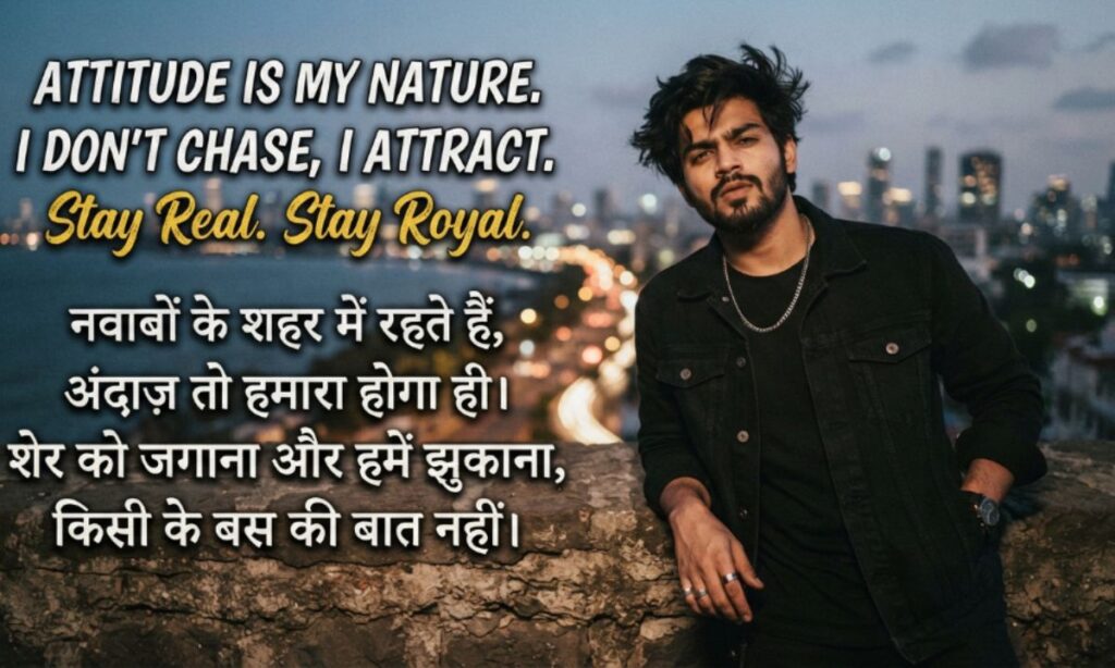 English to Hindi Shayari Attitude