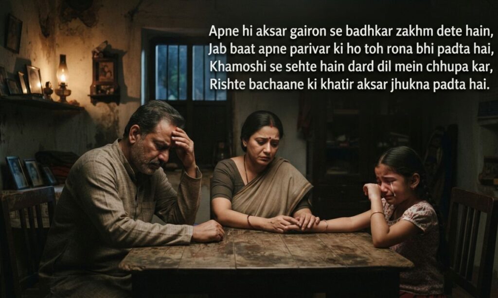 Family sad shayari in hindi text