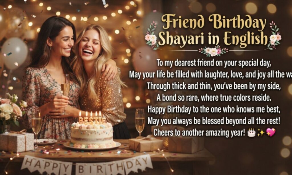 Friend Birthday Shayari in English