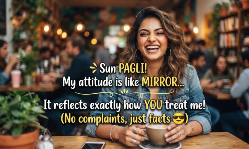 Funny shayari on girl attitude english
