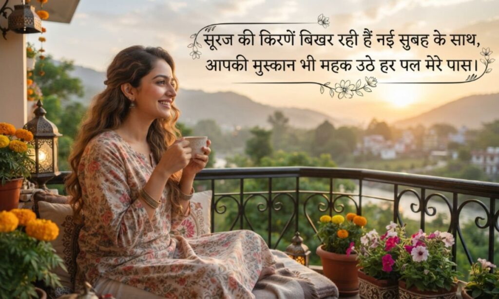 Good morning shayari 2 line for girl