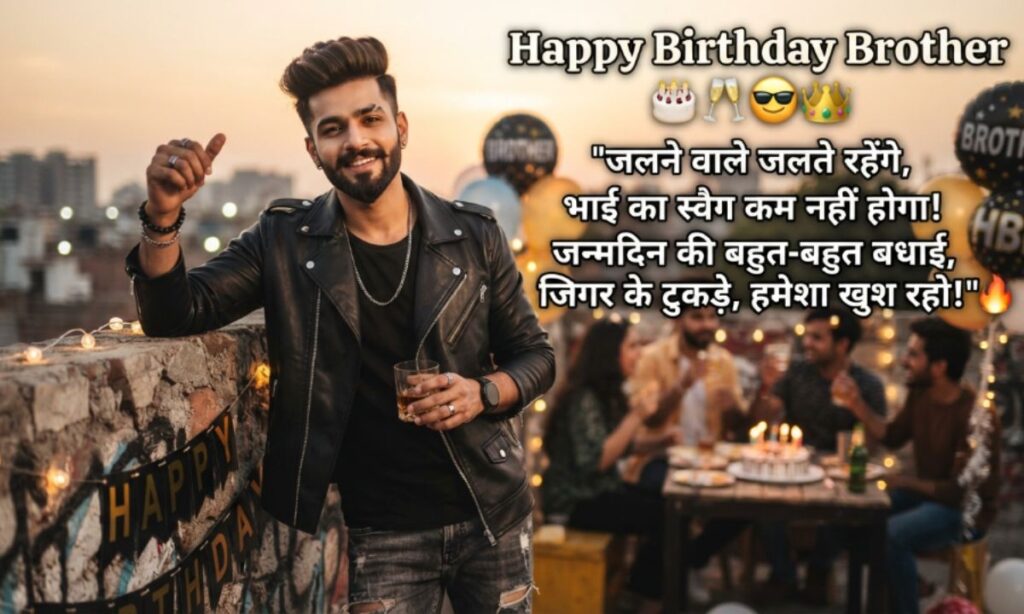 Happy Birthday Shayari in Hindi for Brother Attitude