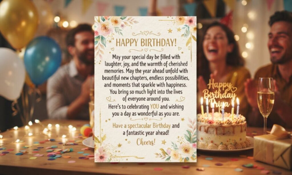 Happy birthday shayari in english text