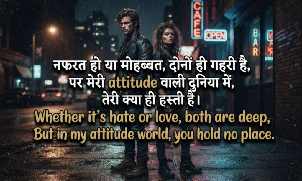 Hate love Attitude shayari