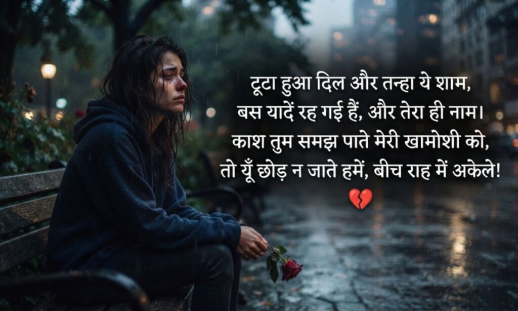 Heart Broken Shayari in Hindi for Girlfriend 💔