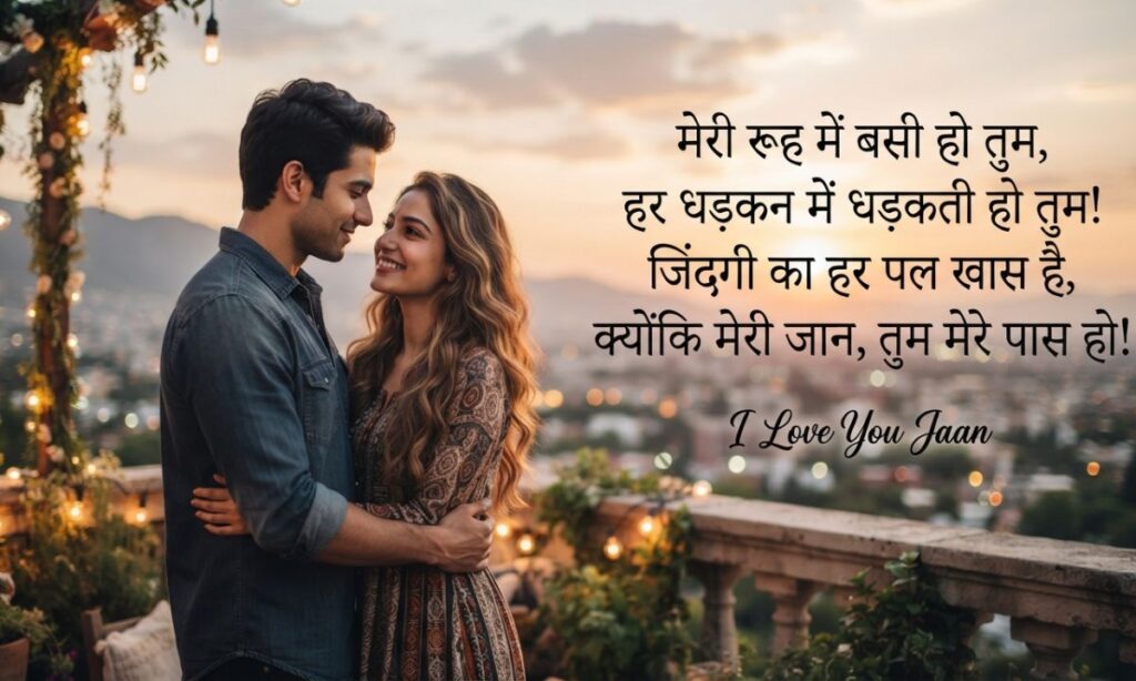 I Love You Jaan Shayari In Hindi Text