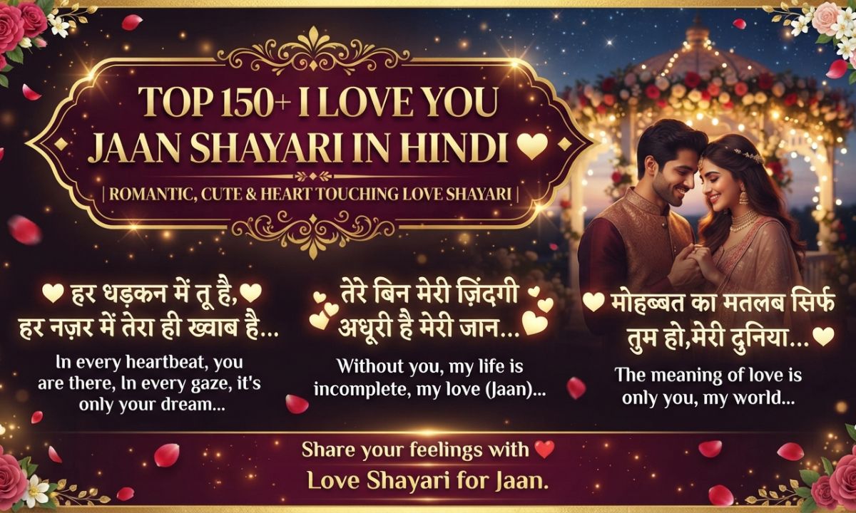I Love You Jaan Shayari in Hindi